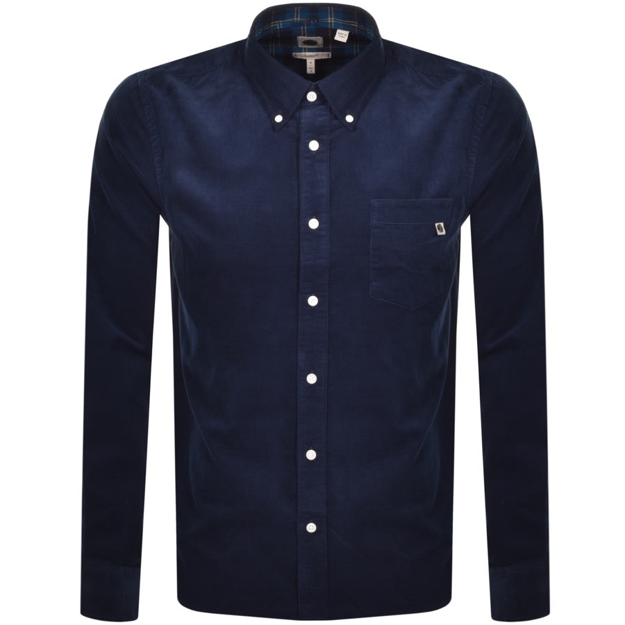 Alternative Image for ProductPretty Green Babycord Shirt Navy1
